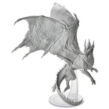 WZK90578 Dungeons Dragons Unpainted Miniatures: Adult Red Dragon