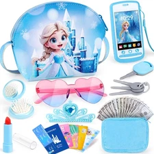 Play Purse for Little Girls, Toddler Kids Toy Purse with Accessories, Pretend...