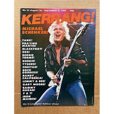 MSG KERRANG NO.23 MAGAZINE AUGUST 1982 MICHAEL SCHNENKER COVER WITH MORE INSIDE 
