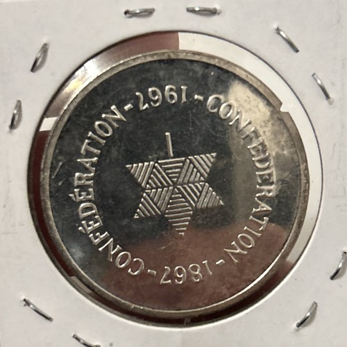 1867-1967 Canada Centennial 92.5% Sterling Silver Medal Token 25g - Picture 7 of 8