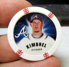2013 MLB Major League Baseball Chipz clay poker chip, Craig Kimbrel, Braves