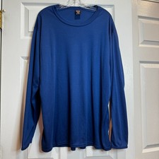 Patagonia Capilene Royal Blue Long Sleeve Shirt Base Layer Made in USA XXL