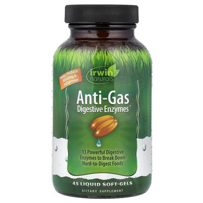 Anti-Gas Digestive Enzymes , 45 Liquid Soft-Gels