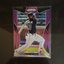 Panini 2019 Prizm Ronald Acuna Jr. Purple Prizm Parallel #169 Atlanta Braves