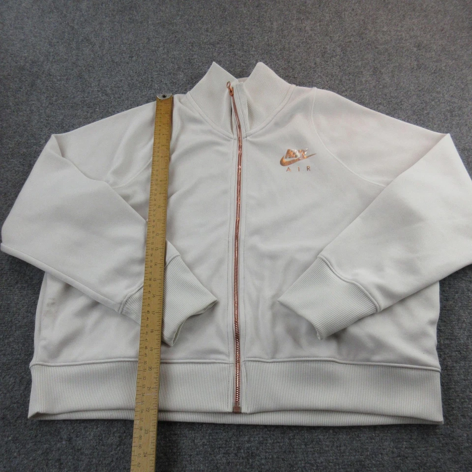 Nike Air Chaqueta Mujer Grande Cremallera Completa Pista Atlético Suéter Oro Rosa Foto 4 de 4
