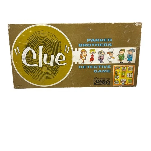 Vintage Parker Brothers 1963 Clue Board Game Complete Set