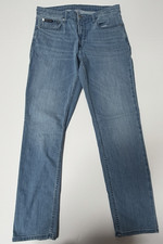Men's Calvin Klein Slim Fit 34/30 Straight Leg Light Wash Denim Jeans 40KC741