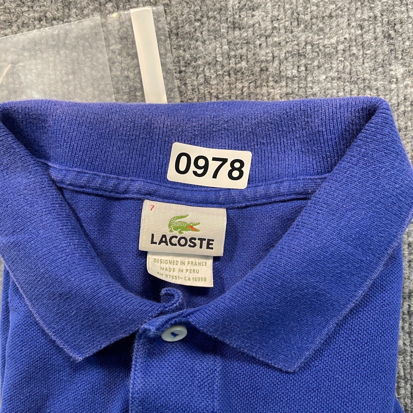 Vintage 90s Lacoste Polo Shirt Large 24x26 Blue Emroidered-Logo thumbnail 11