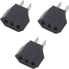 GRLRCR EU Europe to US USA America Travel Plug Adapter AC Outlet Power Converter