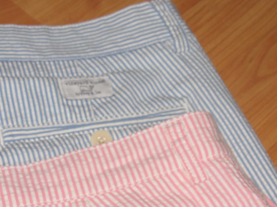 Lote de Pantalones Cortos VINEYARD VINES Para Hombre Talla 32 Seersucker Rosa Azul Púrpura 8.5" Ins Usados en Excelente Condición Foto 3 de 4