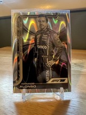 2025 Topps Chrome Formula 1 F1 Fernando Alonso Black & White Ray Wave #9
