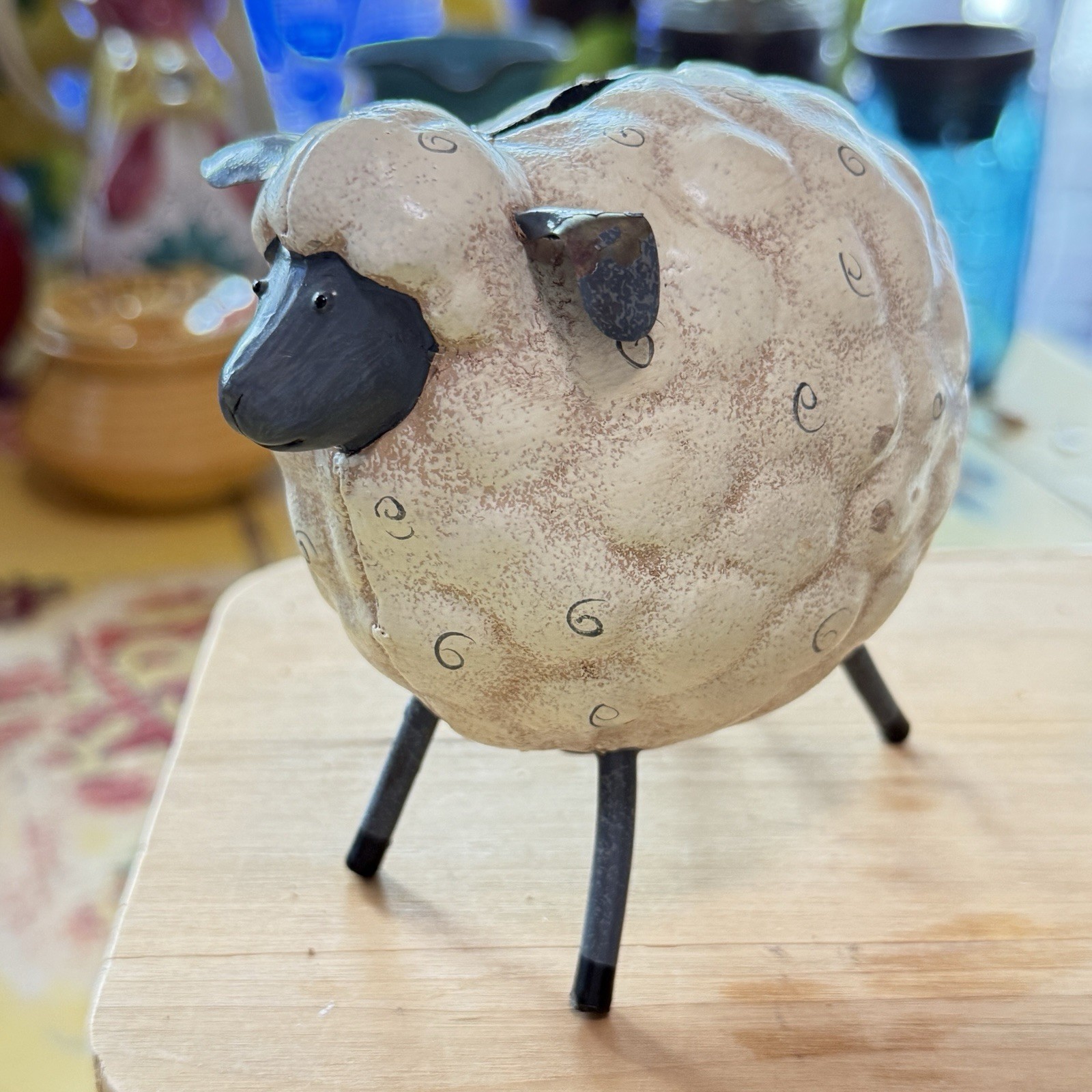 Vintage Cast iron Sheep/lamb 2 Piece.