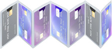 SET of 2 Wallet Inserts Replacement 6 Page Card Holder for Bifold or Trifolds Wa