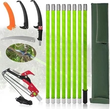 Tree Pruner Pole Saw for Trimming, 7.3-27ft Manual Extendable Tree Trimmer,...