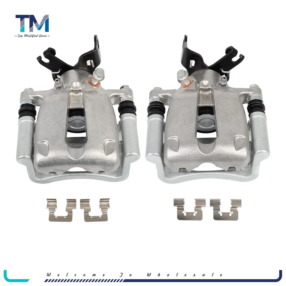 Par de pinzas de freno traseras con soporte para 12-16 Buick LaCrosse 11-17 Buick Regal Foto 2 de 4