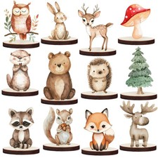 12pcs Woodland Centerpieces for Woodland Baby Shower Decorations Wild Creatur...