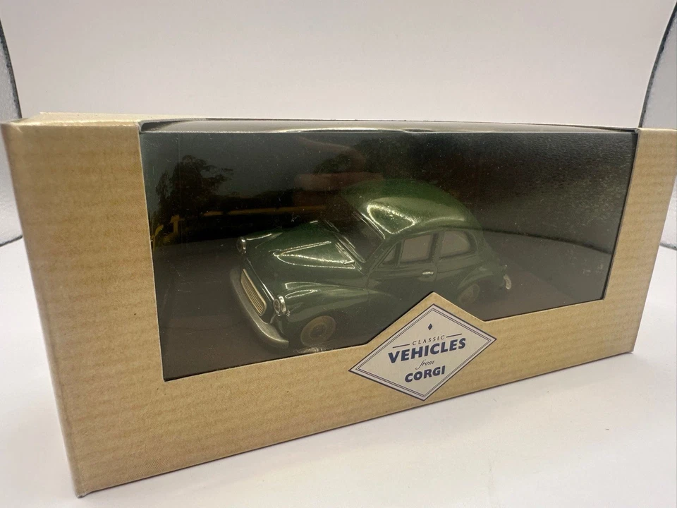 1:43 Scale Corgi 98134 Morris Minor 3-Door Saloon - Green - MIB - Image 4 of 4