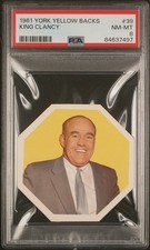 1961 YORK YELLOW BACKS #39 KING CLANCY - PSA 8