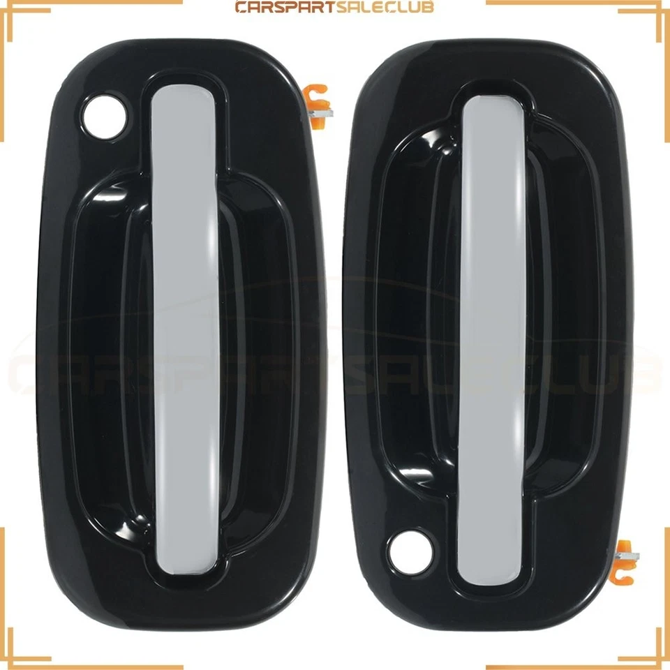 2xExterior Black Housing Door Handles For 2002-2006 Cadillac Escalade EXT 4-Door Foto 2 de 4