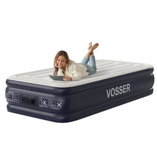 Twin Air Mattress with Built in Pump Raised,18''Inflatable Mattress of Upgrad...