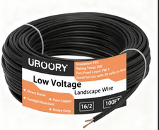 16/2 Low Voltage Landscape Wire 100Feet, 16 Gauge Wire 2 Conductor, for Low Volt