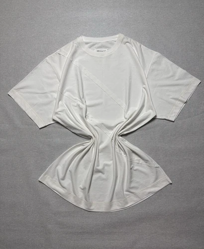 Abito T Shirt Maison Margiela Bianco Orlo Grezzo