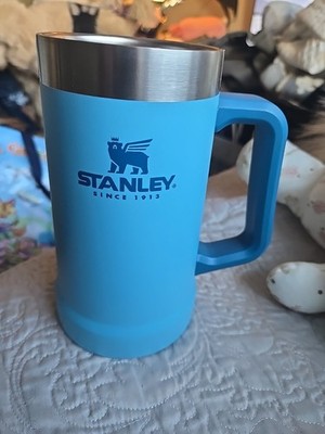 Stanley Adventure Series Beer Stein 24 Oz | Heavy Duty Big Grip Handle BLUE New
