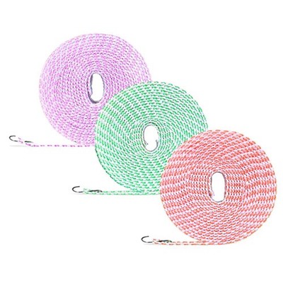 Clothesline,3 Pack Clotheslines for Outside, Adjustable Clothes... 