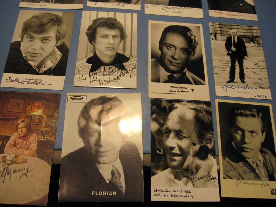 12 Stück Autogramme Handsigniert Künstler,Musik,Film u.a. der 1960-70.Jahre - Bild 4 von 4