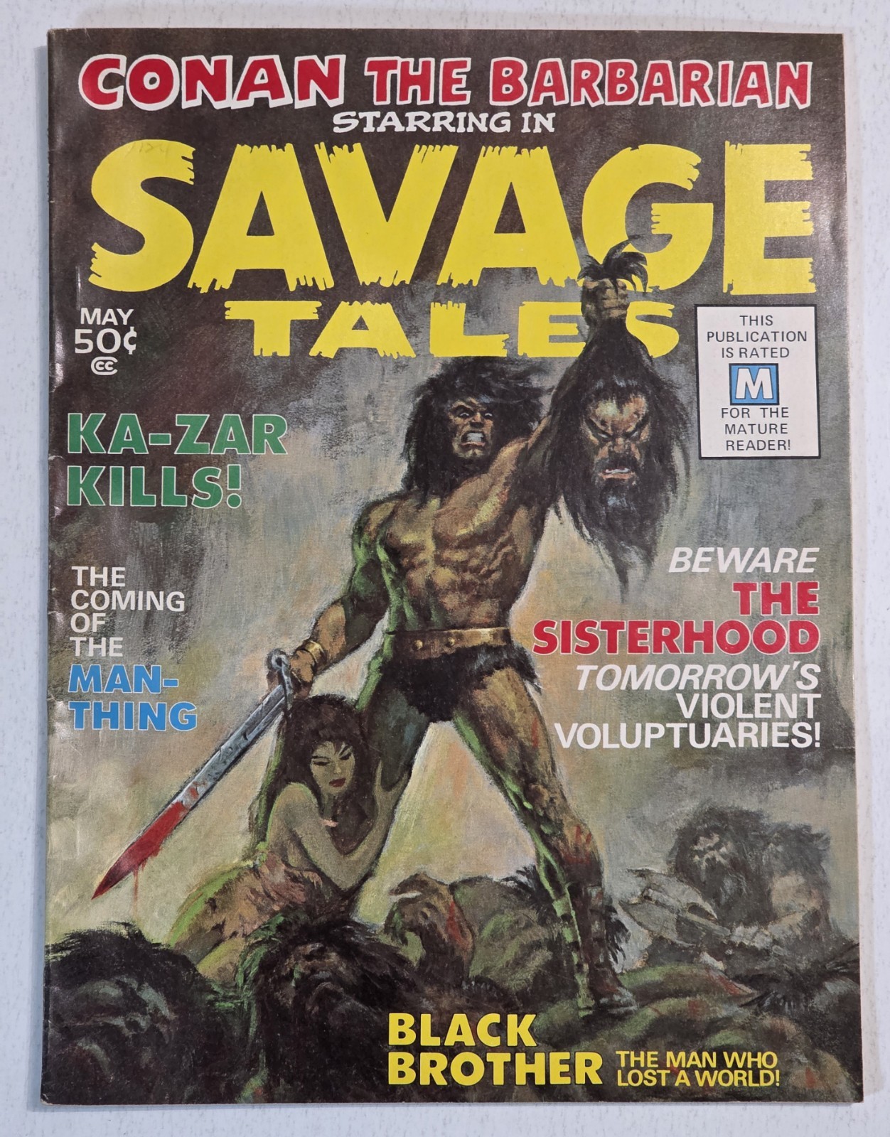 Savage Tales 1 VF+ 1st Man-Thing Early Conan 1971 Barry Windsor-Smith High Grade