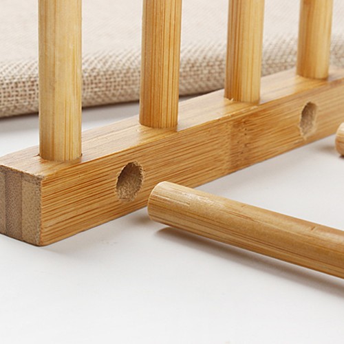 Bowls Wood Storage Rack Three Lattice Storage Rack Dish Kitchen - Picture 4 of 12