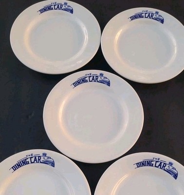 Sterling China Restaurant Ware 7 1/4  The Dining Car Plate Set Of 5 Vintage