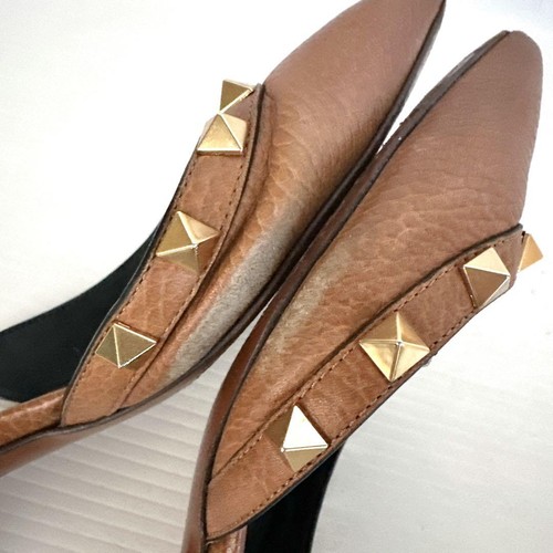 Valentino RockStud Leder Riemchen Pumps Gr. 36 schwarz mittelhoher Absatz spitz zulaufend - Bild 23 von 24