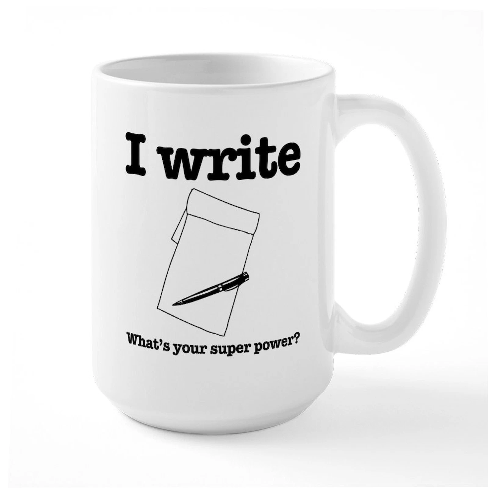Custom 15oz Ceramic Superhero Writer Mug - Your Story Matters