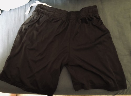 Under Armour Youth Boys Classic Tech Mesh Black Shorts Size Large White Logo - Picture 4 of 6