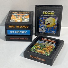 Assorted Lot of 5 Atari 2600 Games: Adventure, Pac-Man & More