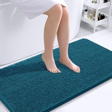 OLANLY Bathroom Runner Rugs 44x24, Soft Absorbent 44" X 24", Peacock Blue