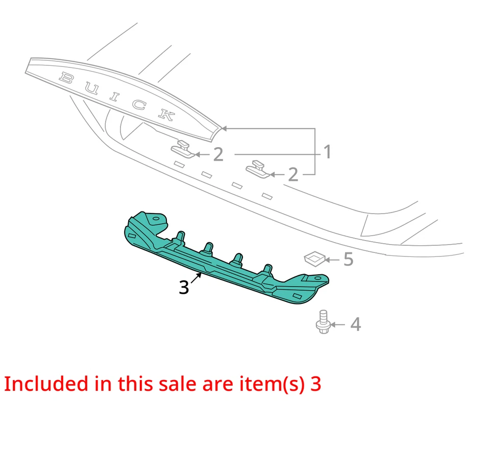 SE ADAPTA A BUICK RAINIER 2004-2007 SOPORTE CAPÓ FRT MLDG 15237433 - NUEVO FABRICANTE DE EQUIPOS ORIGINALES 15237433 Foto 2 de 3