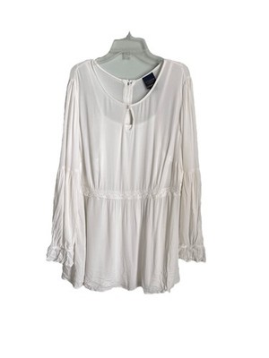 Torrid  Outlander Collection White Time Traveler Tunic Romantic Size 1X Plus