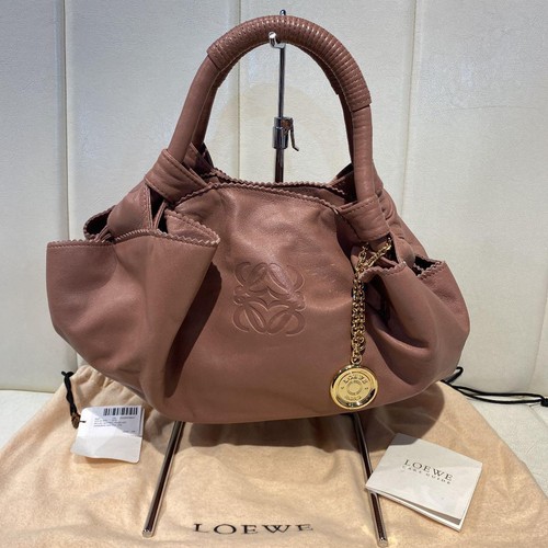 Loewe Nappa Aire Vintage Hand Shoulder bag Pink Leather Used Women From Japan