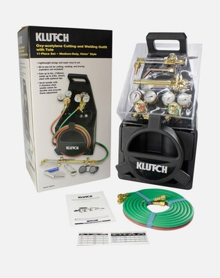 Klutch Medium-Duty Cutting and Welding Outfit, Oxyacetylene Victor-Style,