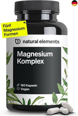 Magnesium Komplex - Premium: Aus 5 hochwertigen Verbindungen - 400mg