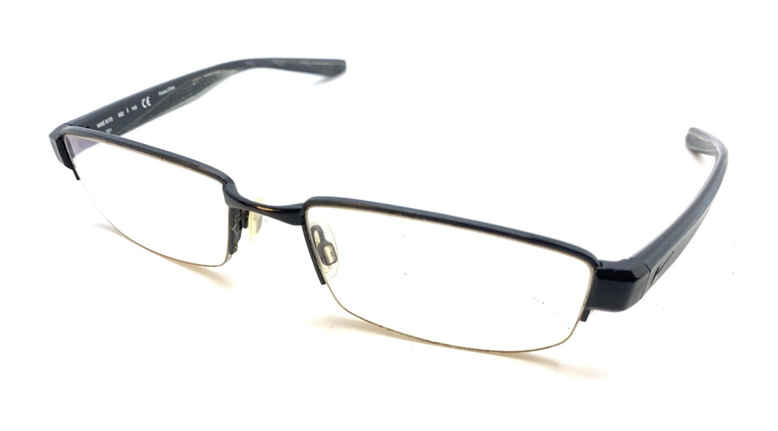 Nike  8170 002 Black Half Rim Metal Eyeglasses Frames 55-18 140 Men Women Sport thumbnail 8