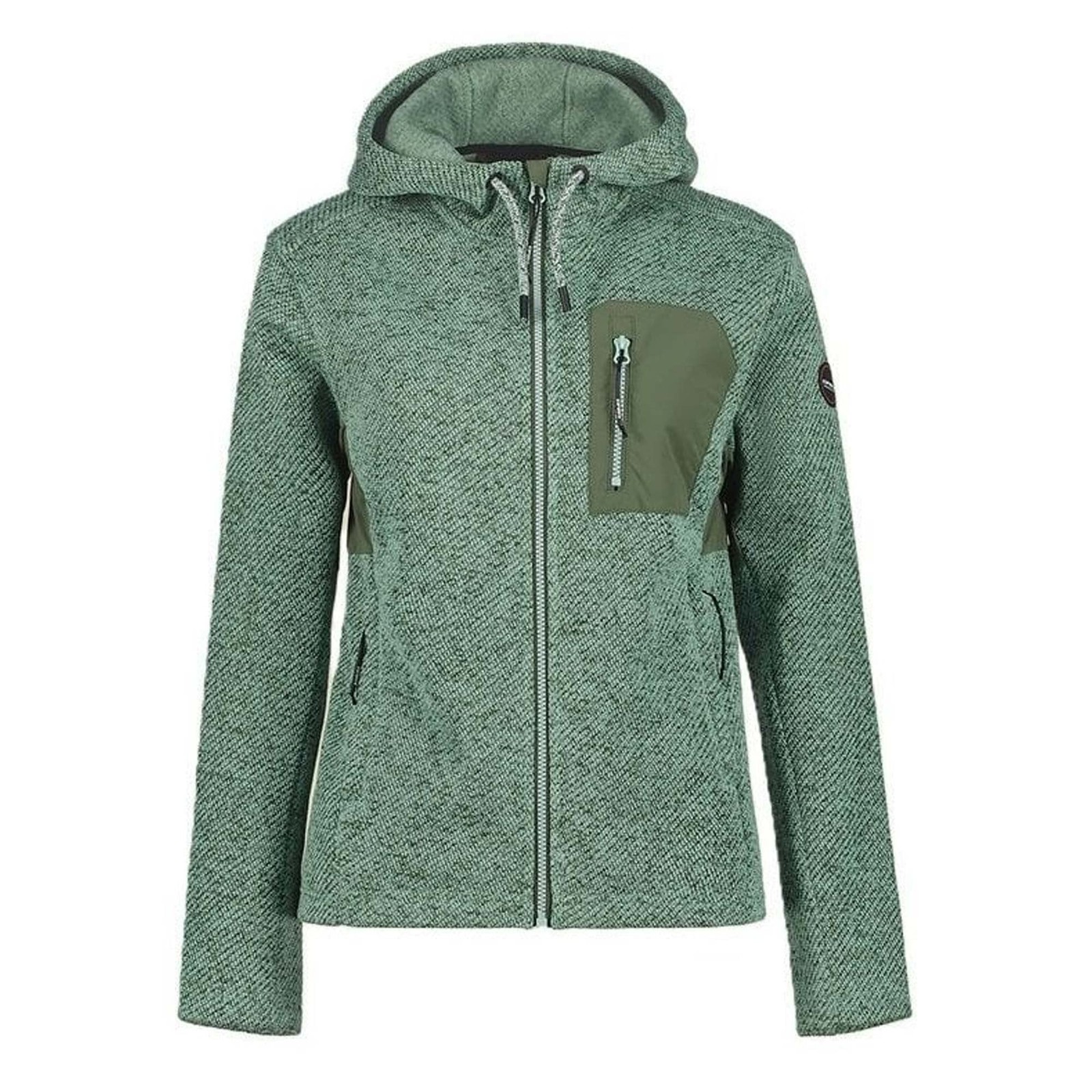 Icepeak Womens Mattawa Hooded Fleece Jacket: Green: M