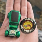 Vintage 1969 Hot Wheels Redline Classic '32 Ford Vicky Green USA w/ Button