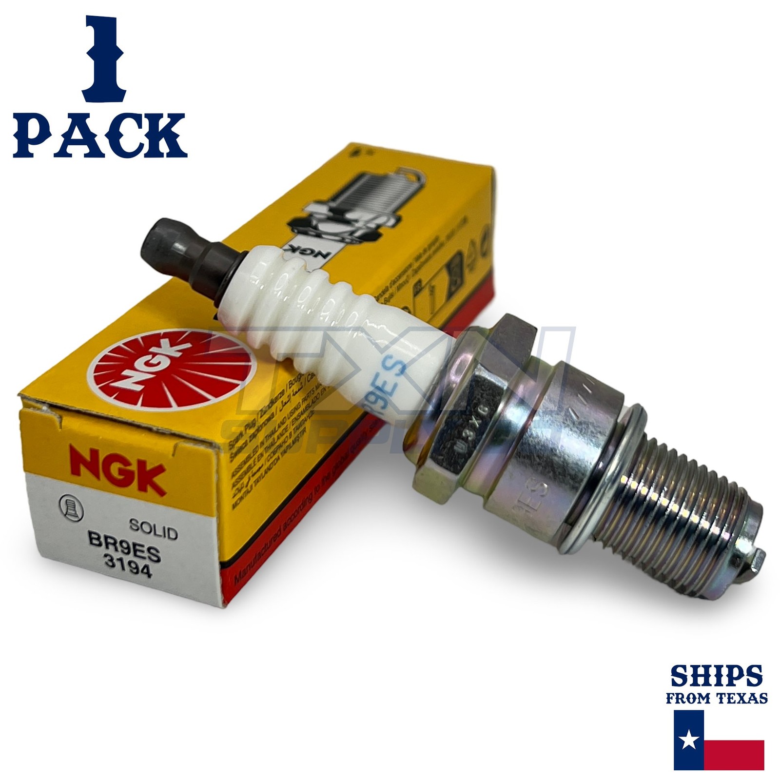 1 Pack NGK 3194 Spark Plugs BR9ES SOLID