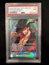2026 ONE PIECE THE AZURE SEA'S SEVEN #020 DRACULE MIHAWK ALTERNATE ART PSA 9