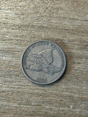1858 Small Letters Flying Eagle Cent VF+