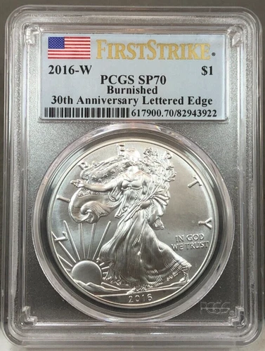 2016-W American Silver Eagle BURNISHED PCGS SP70 First Strike ~ Lettered Edge