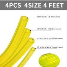 4x Fuel Line Hose Tygon Tube with 4 Sizes Tubing for Common 2 Cycle Small Engine
